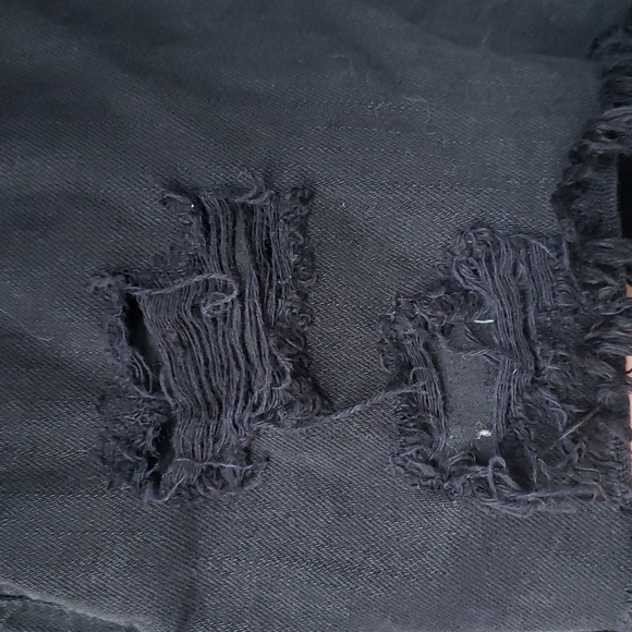 UO BDG High Rise Cheeky Denim Short Slash Super Destroy 27 - Picture 5 of 12